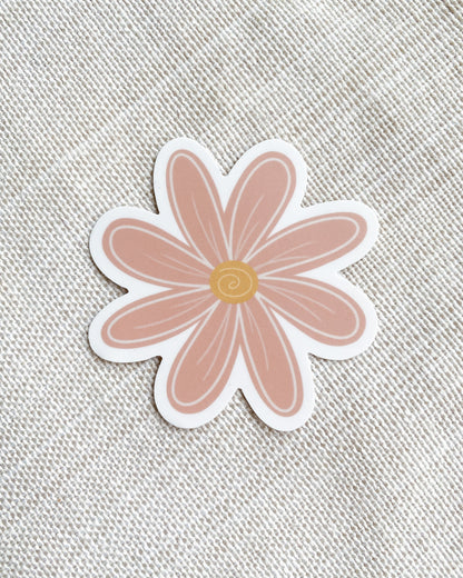 Pink Daisy Flower Power Sticker