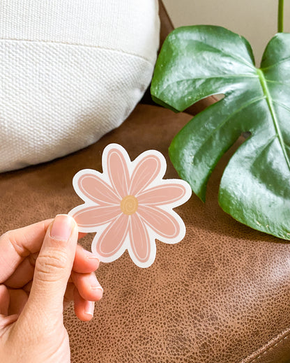 Pink Daisy Flower Power Sticker