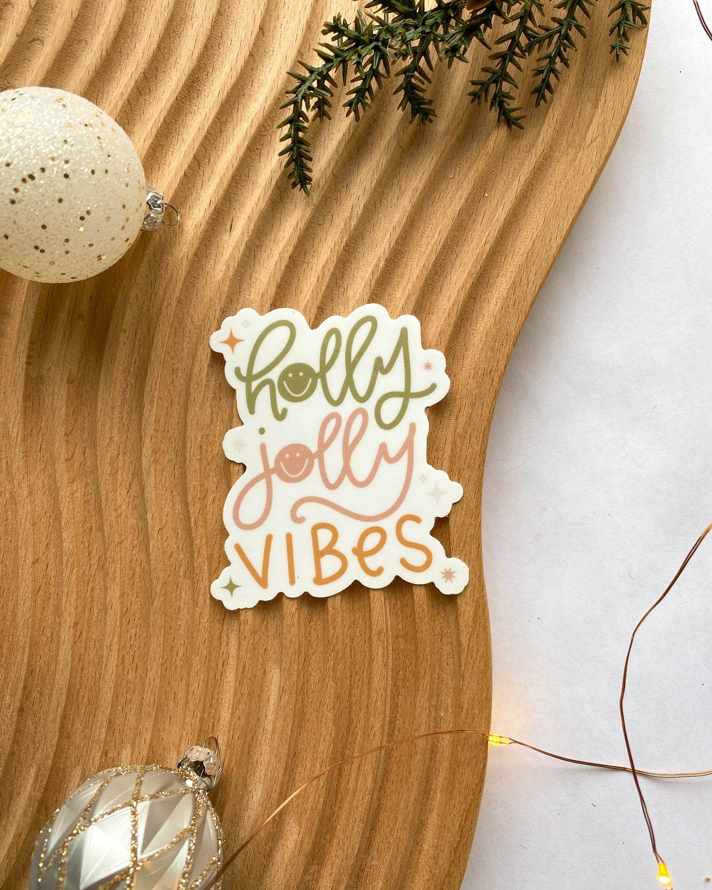Holly Jolly Vibes | Holiday Sticker