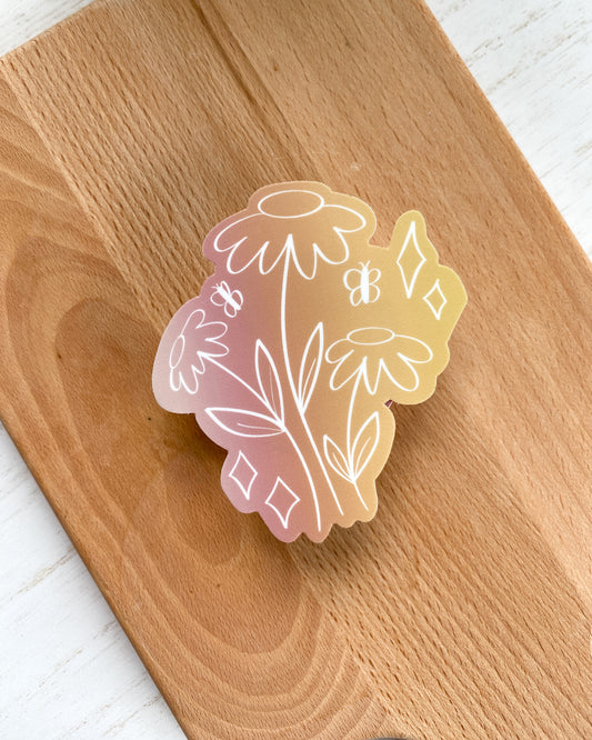 Summer Ombre Flower Sticker