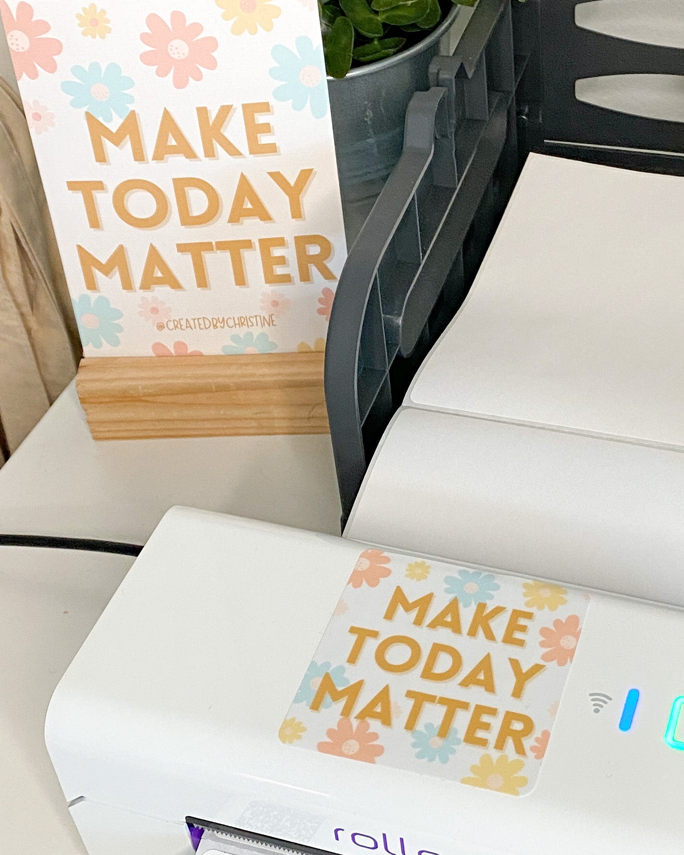 Make Today Matter Flower Sticker