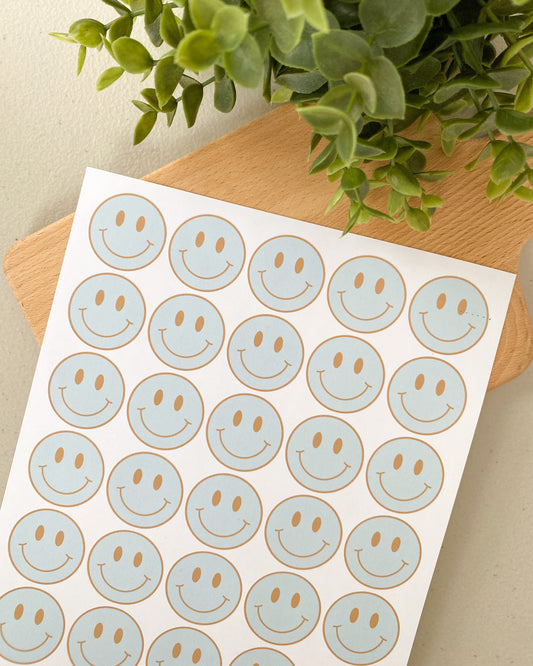 Smile Face Packaging Sticker Sheets