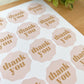 Thank You Packaging Sticker Sheets