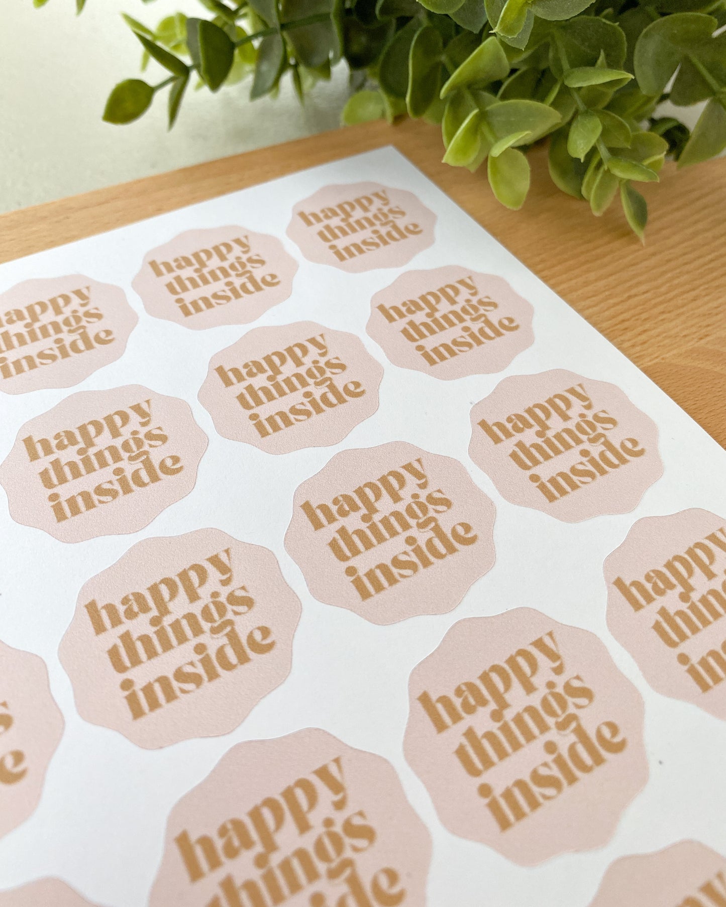 Happy Things Inside Packaging Sticker Sheets