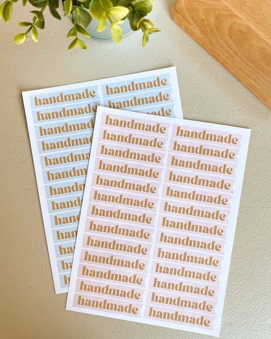 Handmade Packaging Sticker Sheets