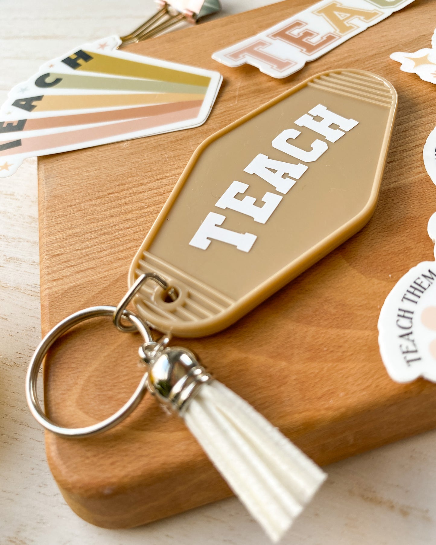 Teach Motel Keychain