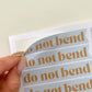 Do Not Bend Packaging Sticker Sheets
