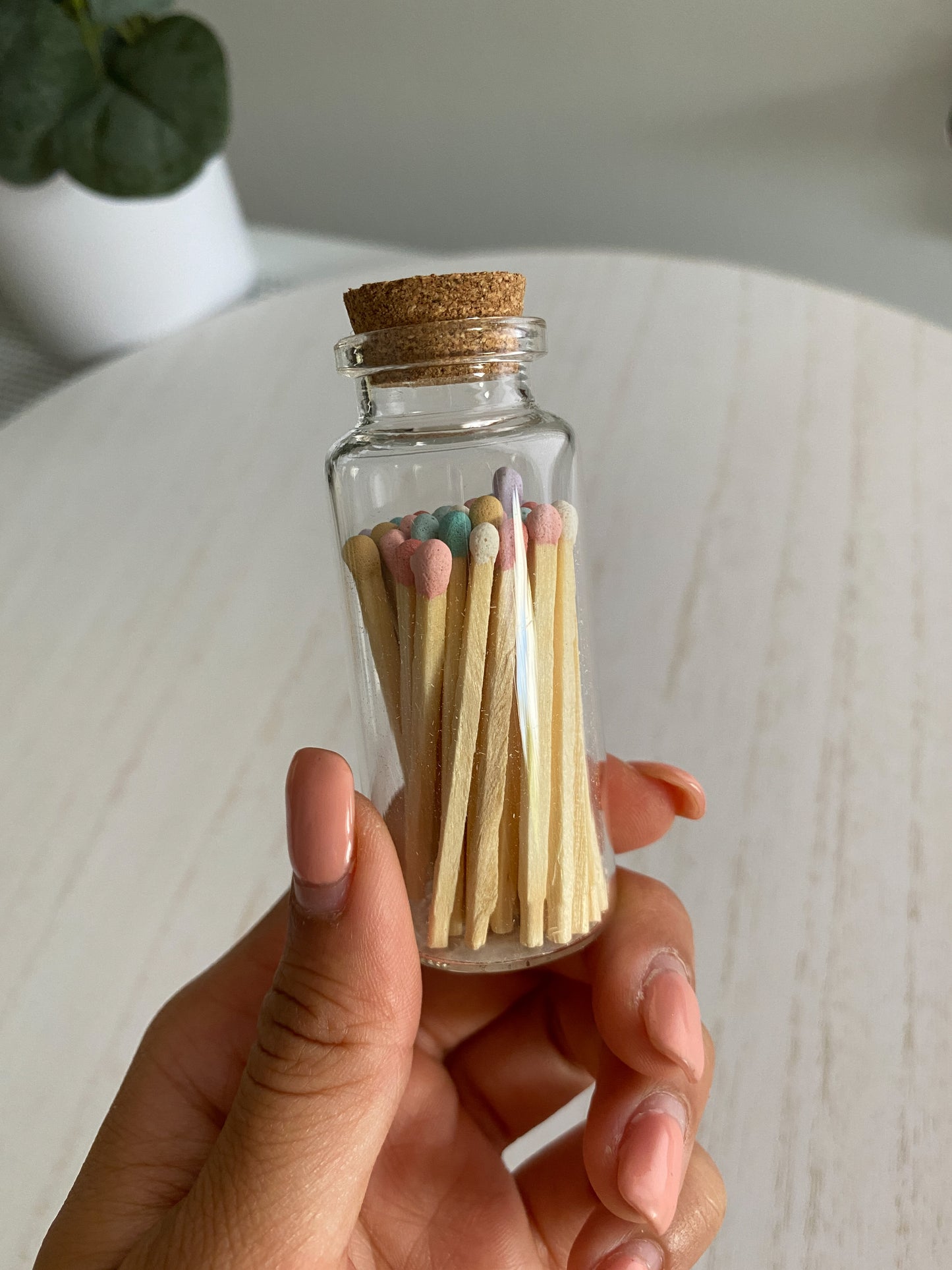 Pastel Matches for Candle - Cork Vial