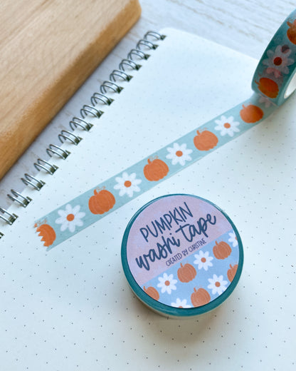 Pumpkin Flower Fall Washi Paper Tape