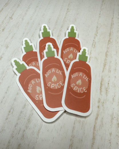 Sriracha hot sauce bottle sticker