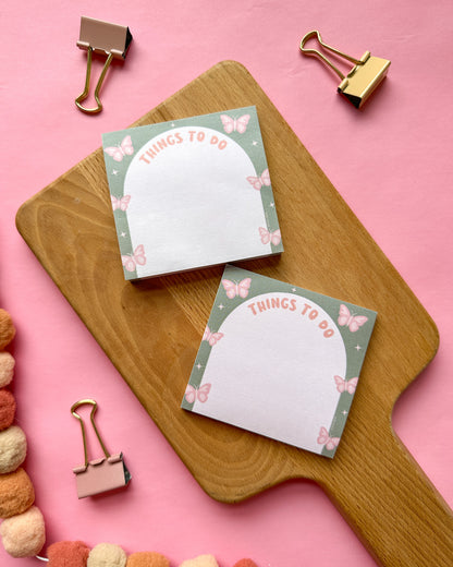 Things To Do Butterfly Sticky Notes