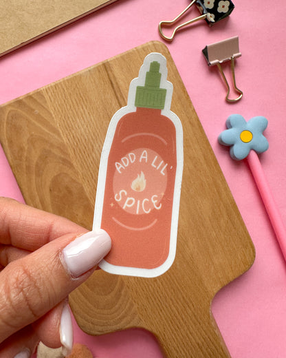Sriracha hot sauce bottle sticker