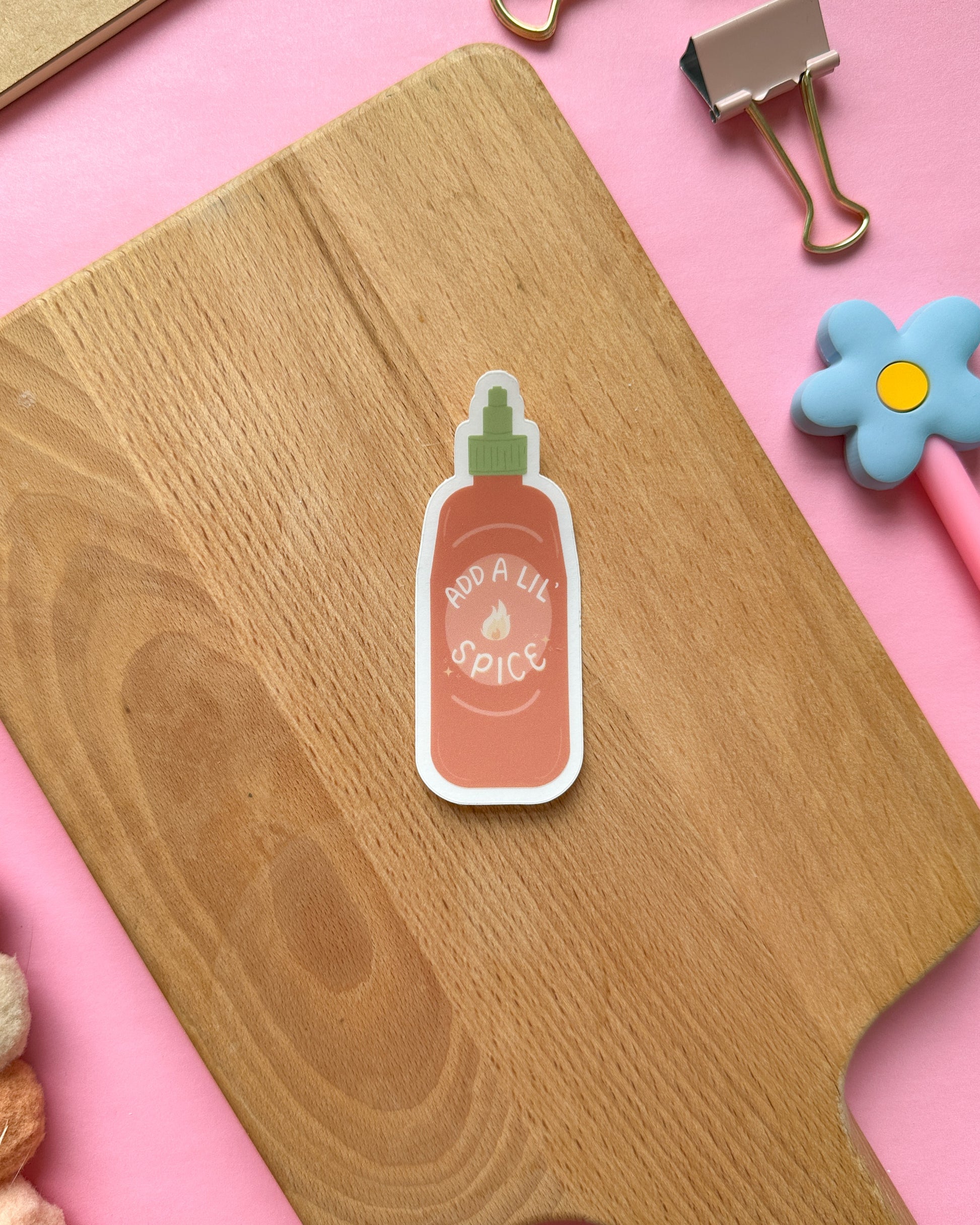 Sriracha hot sauce bottle sticker