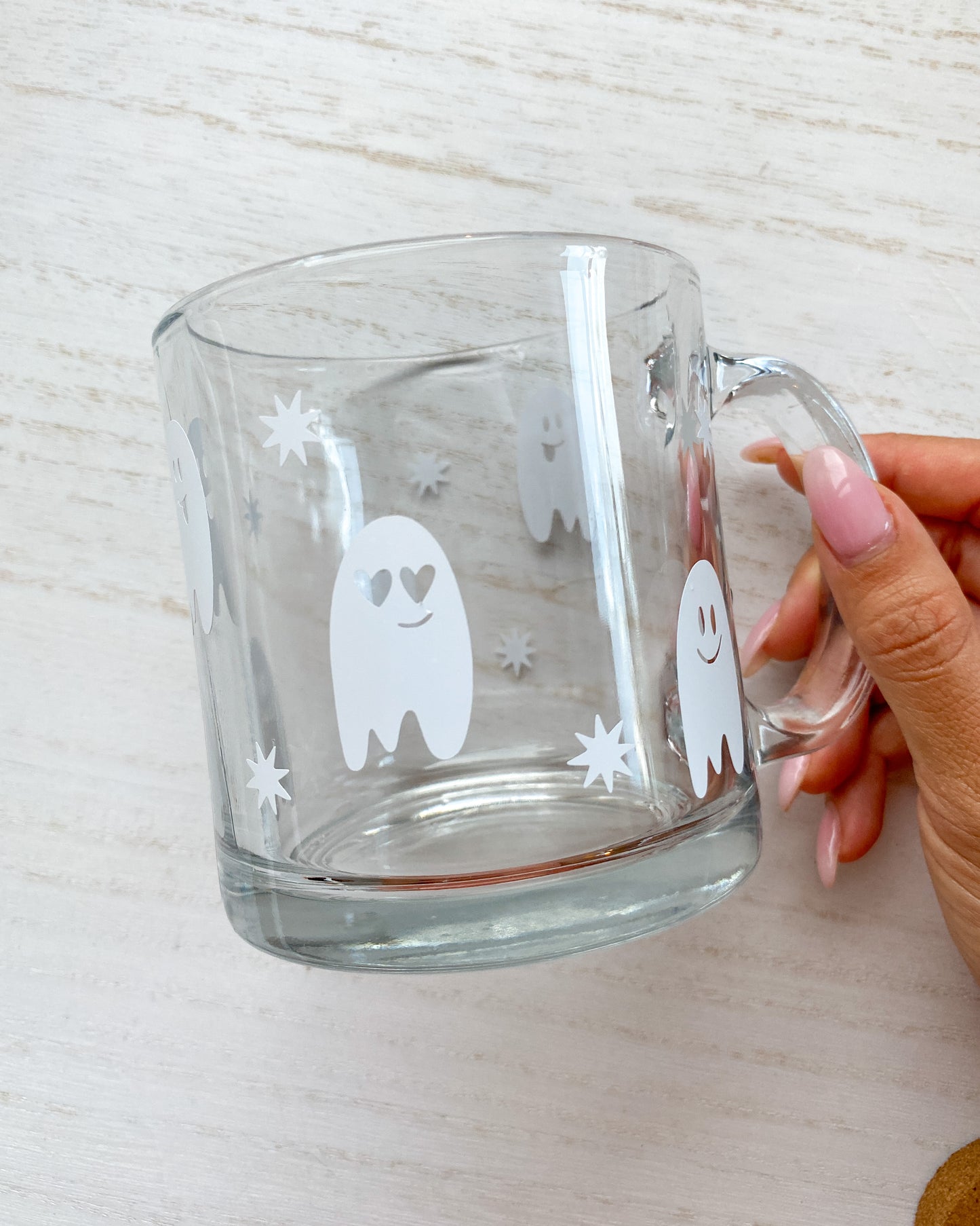 Cute Ghosts Fall Glass Mug