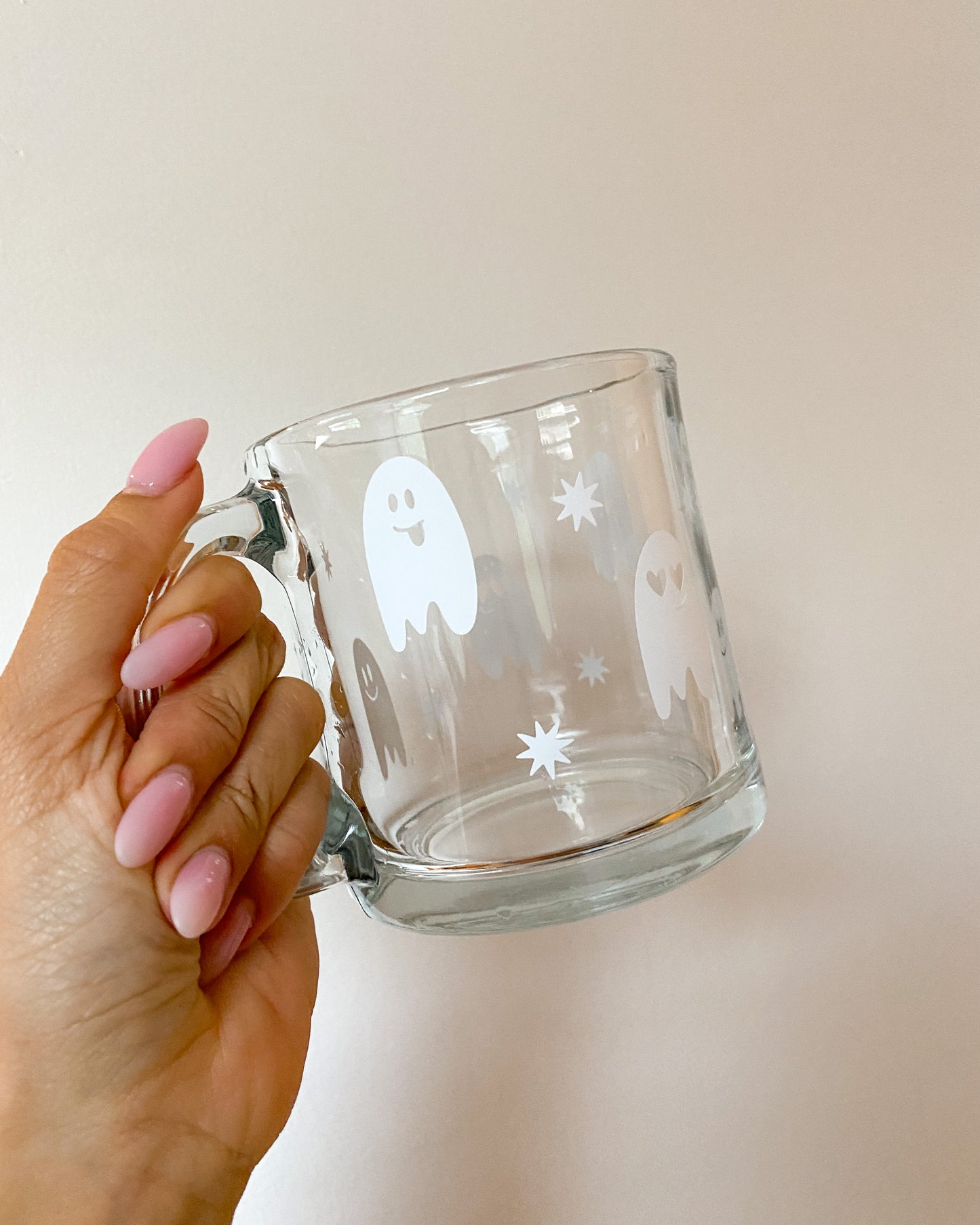 Cute Ghosts Fall Glass Mug