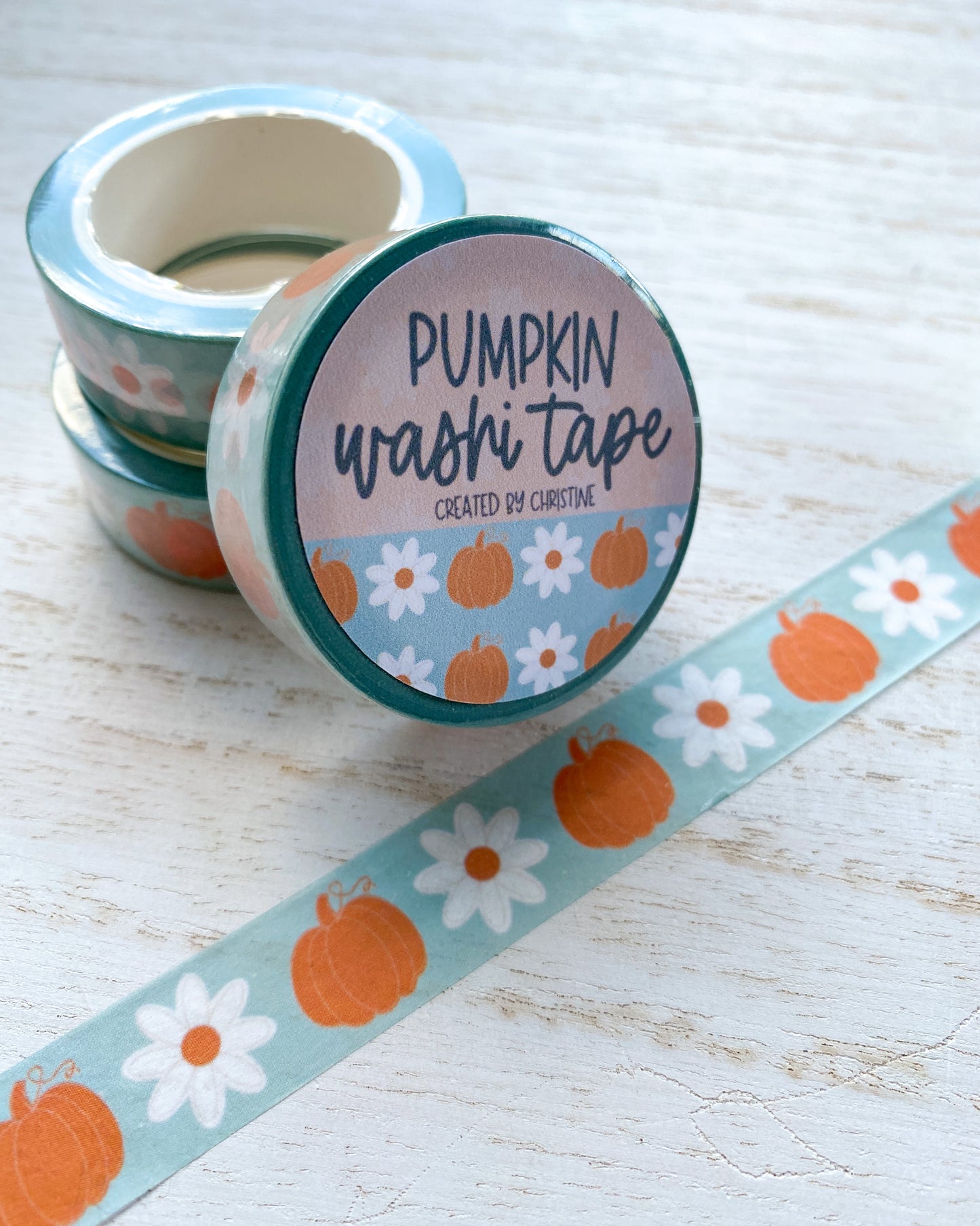 Pumpkin Flower Fall Washi Paper Tape