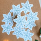 Mini CLEAR Snowflake Holiday Stickers | Set of 3