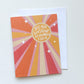 You are Sunshine Friendship Greeting Sticker Card