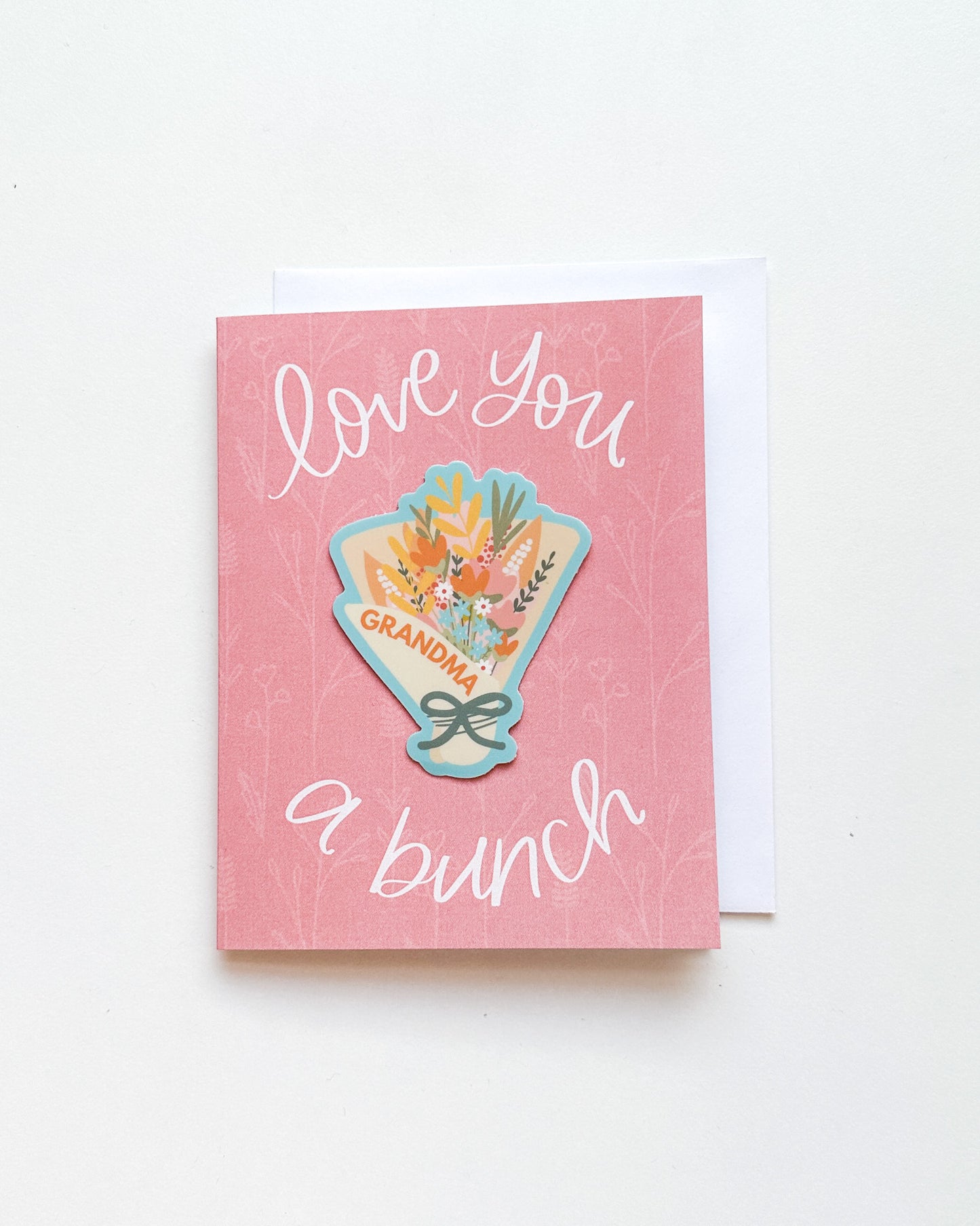 Love You A Bunch Greeting Sticker Card