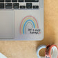 Be A Nice Human Rainbow Sticker Clear