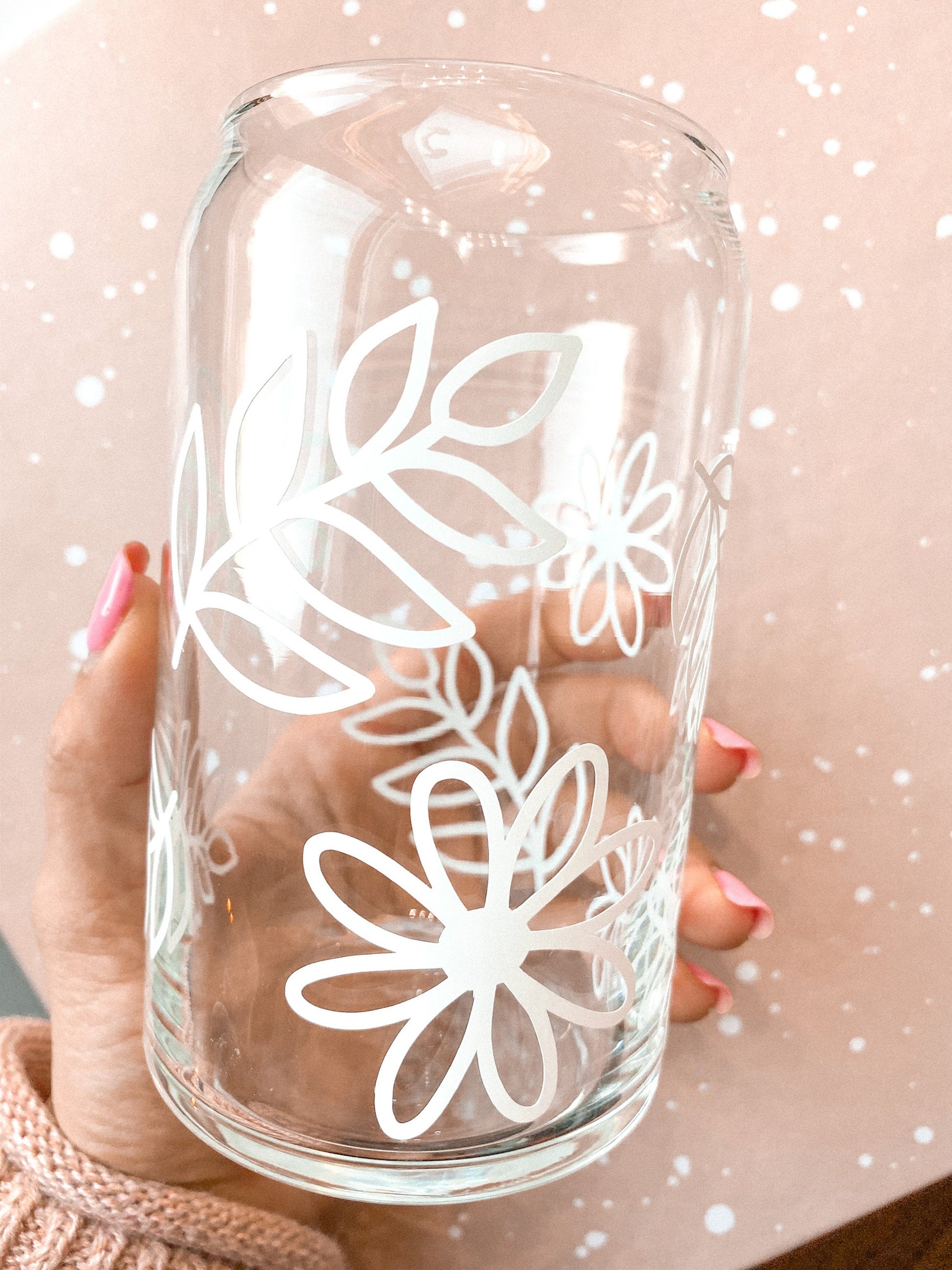 Bloom 16oz Glass Cup