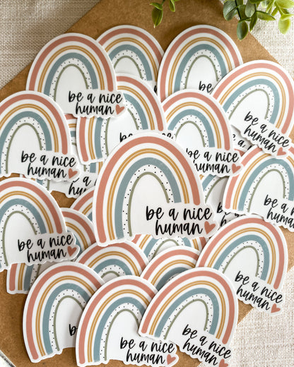 Be a Nice Human Sticker