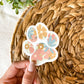 Floral Paw Sticker