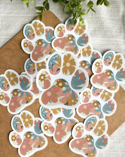 Floral Paw Sticker