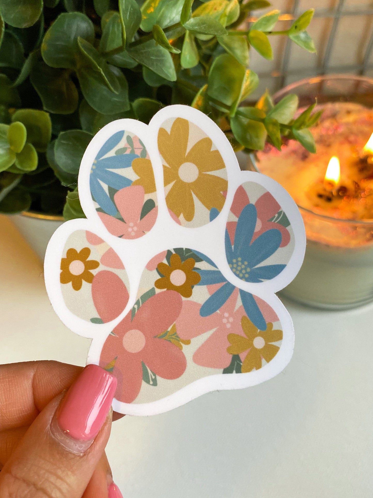 Floral Paw Sticker