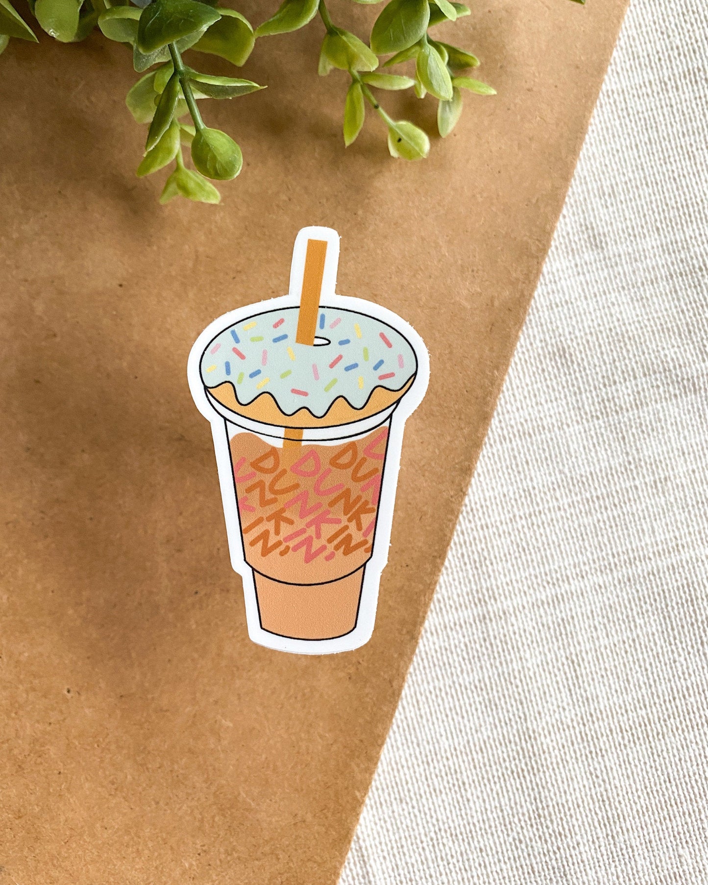 Dunkin Inspired Coffee Sticker