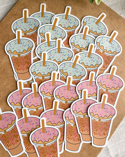 Dunkin Inspired Coffee Sticker