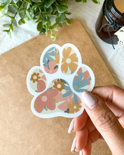 Floral Paw Sticker